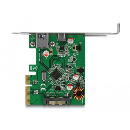 Delock PCI Express x4 Card to 1 x external USB Type-C™ female + 1 x external USB Type-A female SuperSpeed USB 10 Gbps (USB 3.1 G