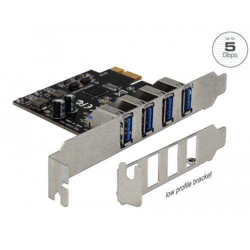 Delock USB 3.0 PCI Express x1 Card with 4 x external Type-A female