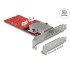 Delock PCI Express x8 Card to 2 x internal NVMe M.2 Key M - Low Profile Form Factor