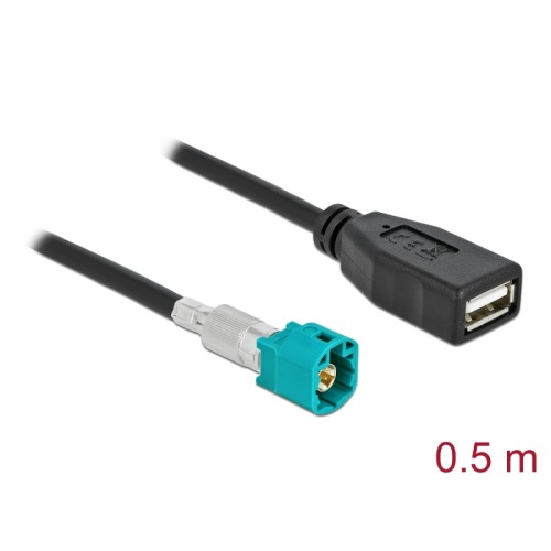 Delock Cable HSD Z male to USB 2.0 Type-A female 0.5 m Premium