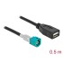 Delock Cable HSD Z male to USB 2.0 Type-A female 0.5 m Premium