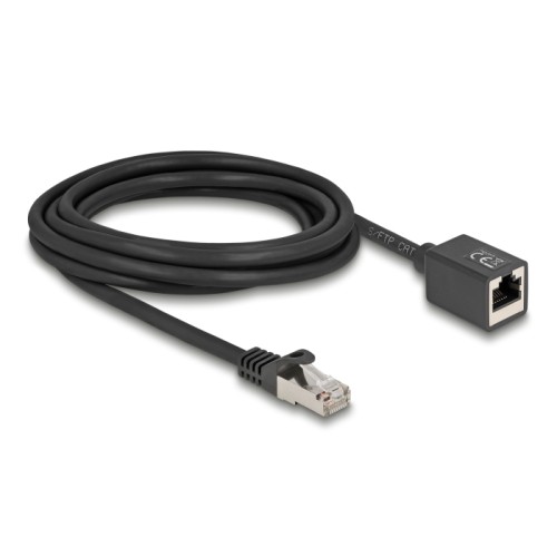 Delock Network Extension Cable RJ45 plug to RJ45 jack Cat.6A S/FTP 3 m black