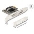 Delock PCI Express x1 Card to 1 x internal USB 5 Gbps Type-E Key A and 1 x 19 pin USB pin header male - Low Profile Form Factor