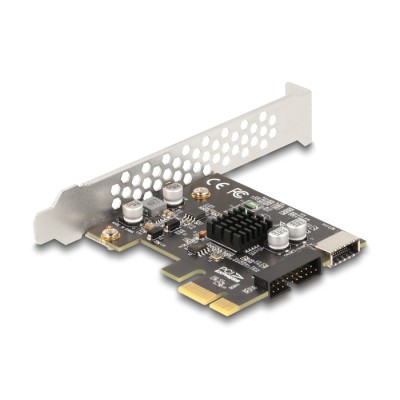 Delock PCI Express x1 Card to 1 x internal USB 5 Gbps Type-E Key A and 1 x 19 pin USB pin header male - Low Profile Form Factor 2