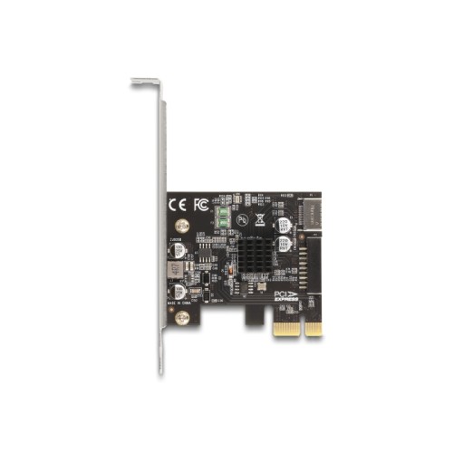 Delock PCI Express x1 Card to 1 x internal USB 5 Gbps Type-E Key A and 1 x 19 pin USB pin header male - Low Profile Form Factor