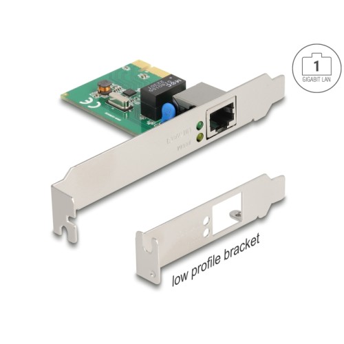 Delock PCI Express x1 Network Card Gigabit LAN 1 x RJ45 RTL8111