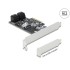 Delock 4 port SATA and 1 slot M.2 Key B PCI Express x4 Card - Low Profile Form Factor