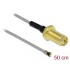 Delock Antenna Cable SMA jack bulkhead to I-PEX Inc., MHF® 4 plug 0.81 50 cm thread length 10 mm