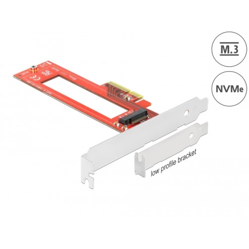 Delock PCI Express x4 Card to 1 x M.3 / NF1 Slot - Low Profile Form Factor