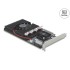 Delock PCI Express x8 / x16 Card to 4 x internal NVMe M.2 Key M