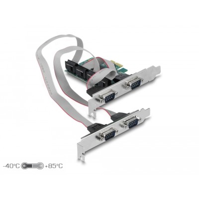 Delock PCI Express x1 Card to 4 x Serial RS-232