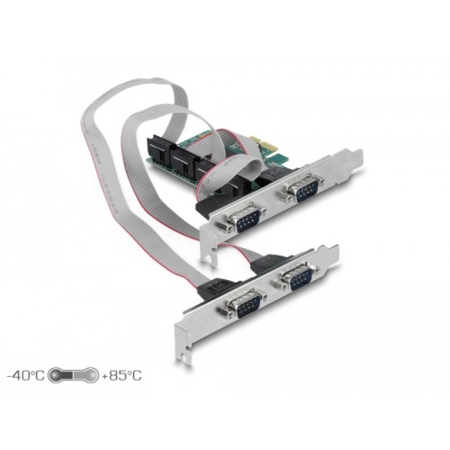 Delock PCI Express x1 Card to 4 x Serial RS-232