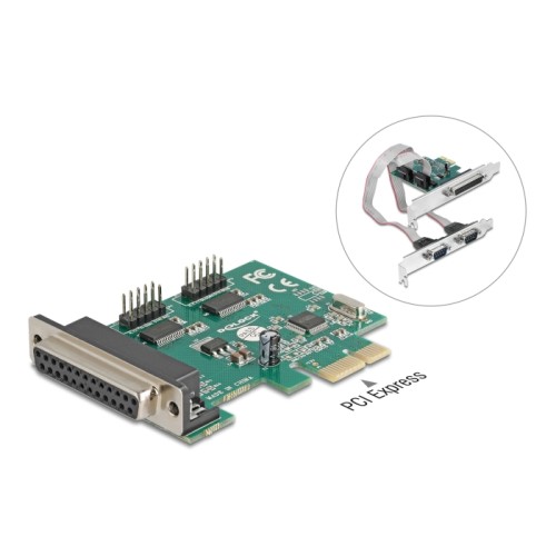 Delock PCI Express Card to 2 x Serial RS-232 + 1 x Parallel IEEE1284