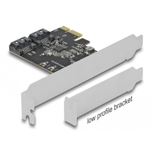 Delock 2 port SATA PCI Express Card - Low Profile Form Factor