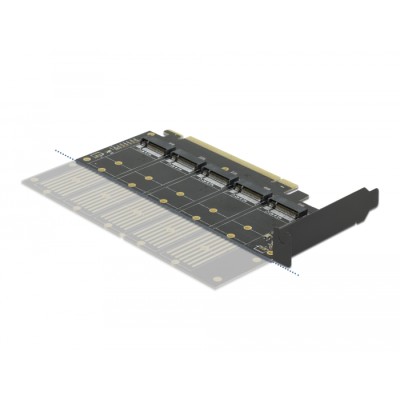 Delock PCI Express x16 Card to 5 x internal M.2 Key B / SATA 2