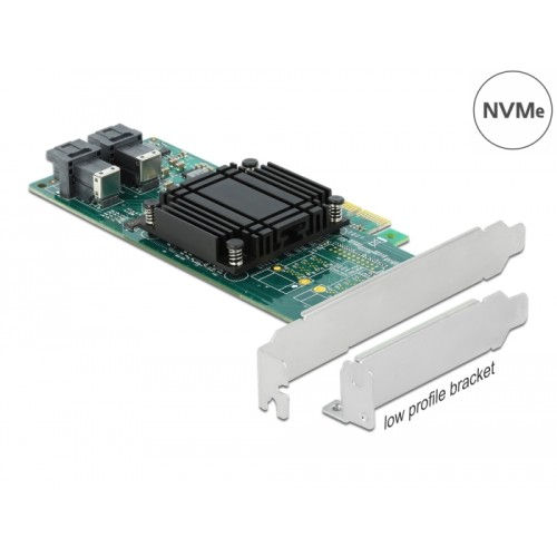 Delock PCI Express x8 Card to 2 x internal SFF-8643 NVMe - Low Profile Form Factor