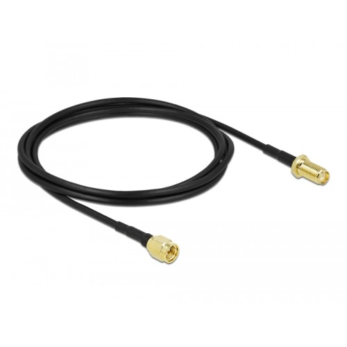 Delock Antenna Cable SMA plug to SMA jack LMR/CFD100 2 m low loss