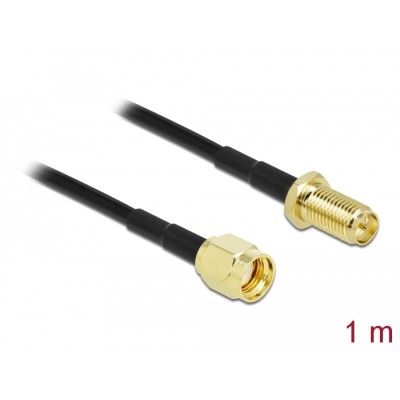 Antenna Cable RP-SMA plug to RP-SMA jack LMR/CFD100 1 m low loss