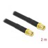 Delock Antenna Cable RP-SMA plug to RP-SMA plug LMR/CFD300 2 m low loss