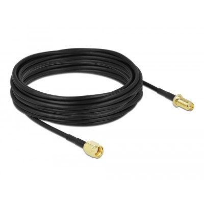 Delock Antenna Cable RP-SMA plug to RP-SMA jack LMR/CFD100 10 m low loss 2