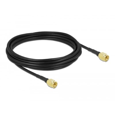 Delock Antenna Cable SMA plug to SMA plug LMR/CFD100 5 m low loss 2