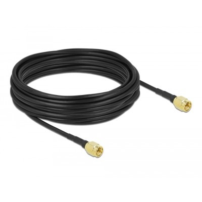 Delock Antenna Cable SMA plug to SMA plug LMR/CFD100 10 m low loss 2