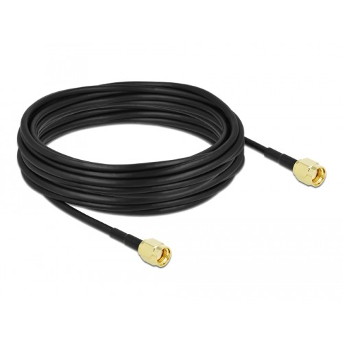 Delock Antenna Cable RP-SMA plug to RP-SMA plug LMR/CFD100 10 m low loss