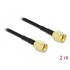 Delock Antenna Cable RP-SMA plug to RP-SMA plug LMR/CFD100 2 m low loss