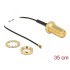 Delock Antenna Cable RP-SMA jack bulkhead to I-PEX Inc., MHF® 4 plug 0.81 35 cm thread length 10 mm