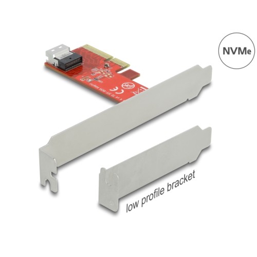 Delock PCI Express x4 Card to 1 x internal SFF-8654 4i NVMe - Low Profile Form Factor