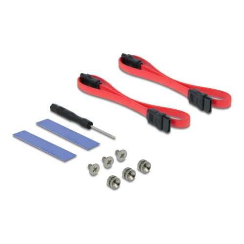 Delock PCI Express x16 Card to 1 x M.2 Key B + 1 x NVMe M.2 Key M + 1 x mSATA - Low Profile Form Factor