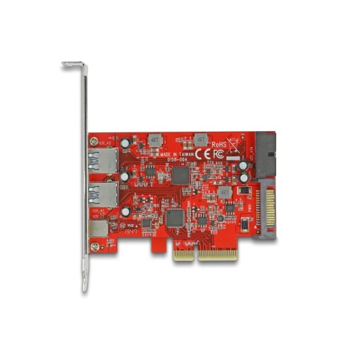Delock PCI Express x4 Card to 1 x external USB Type-C™ female + 2 x external USB Type-A female SuperSpeed USB 10 Gbps (USB 3.2 G