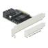 Delock 5 port SATA PCI Express x4 Card - Low Profile Form Factor