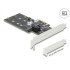 Delock 3 port SATA and 2 slot M.2 Key B PCI Express x4 Card - Low Profile Form Factor