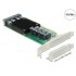 Delock PCI Express x16 Card to 8 x internal SFF-8643 NVMe - Low Profile Form Factor