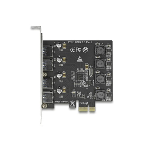 Delock PCI Express x1 Card to 4 x external USB Type-A female SuperSpeed USB (USB 3.2 Gen 1)
