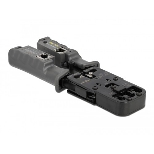 Delock Crimp tool with stripper and network tester for 8P (RJ45), 6P (RJ12/11), 6P DEC or 4P (RJ10) plugs