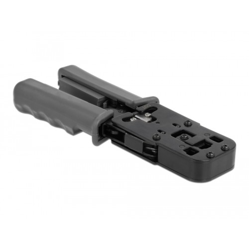 Delock Crimp tool with stripper and network tester for 8P (RJ45), 6P (RJ12/11), 6P DEC or 4P (RJ10) plugs