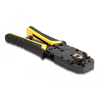 Delock Universal Crimping Tool with wire stripper for 10P (RJ50), 8P (RJ45), 6P (RJ12/11), 6P DEC or 4P modular plugs