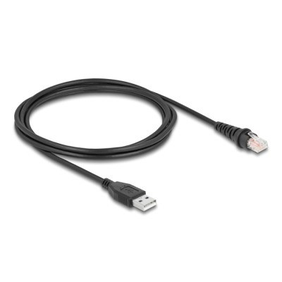 Delock RJ50 to USB 2.0 Type-A Barcode Scanner Cable 2 m 2