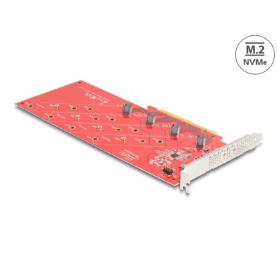 Delock PCI Express x16 Card to 4 x internal NVMe M.2 Key M 110 mm - Bifurcation