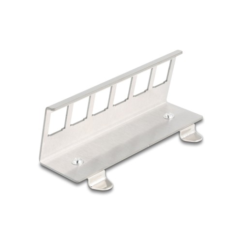 Delock Keystone Metal Mounting 6 Port for DIN rail