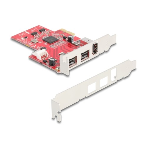 Delock PCI Express x1 Card to 2 x external FireWire B + 1 x external FireWire A - Low Profile Form Factor