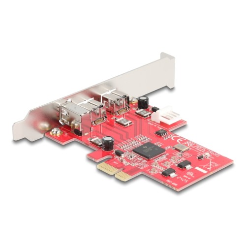 Delock PCI Express x1 Card to 2 x external FireWire B + 1 x external FireWire A - Low Profile Form Factor