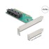 Delock PCI Express x16 Card to 4 x internal SFF-8643 NVMe - Bifurcation - Low Profile Form Factor