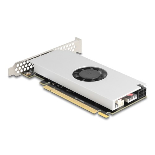 Delock PCI Express x16 Card to 2 x USB 20 Gbps USB Type-C™ Dual Channel with Fan and Heat Sink in Low Profile Form Factor