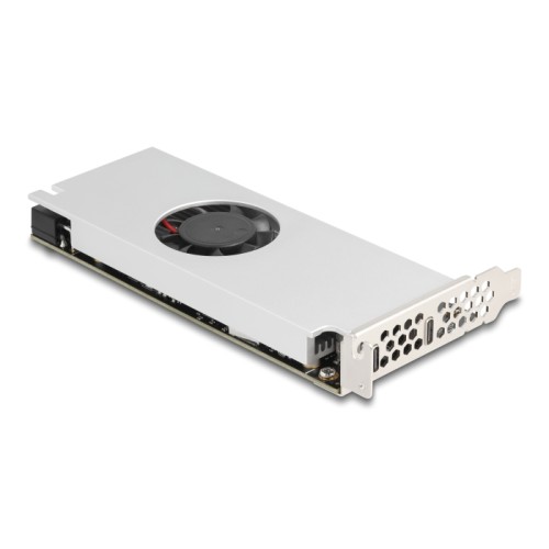 Delock PCI Express x16 Card to 2 x USB 20 Gbps USB Type-C™ Dual Channel with Fan and Heat Sink in Low Profile Form Factor