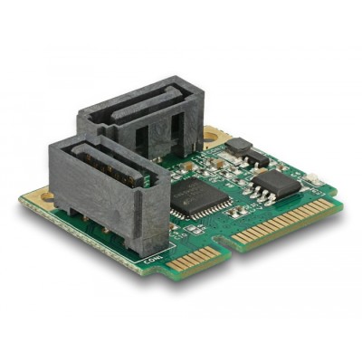 Delock Mini PCIe I/O PCIe half size 2 x SATA 6 Gb/s 2