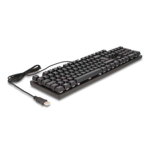 Delock Mechanical USB Gaming Keyboard wired 1.6 m black with RGB illumination