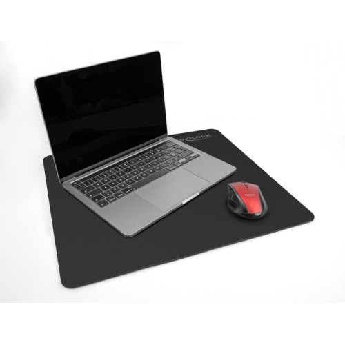 Delock Mouse pad black 450 x 400 mm glass coating